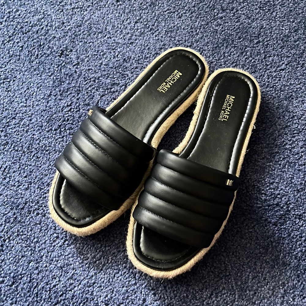 Michael Kors Black Slides Size 7